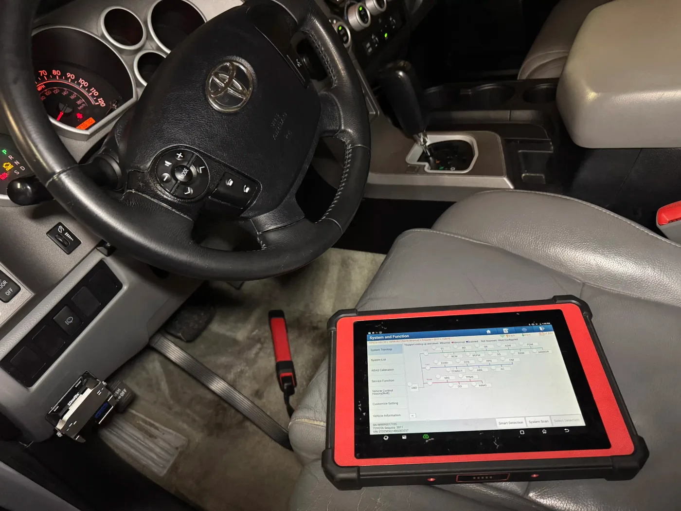 Diagnostic scanner connected