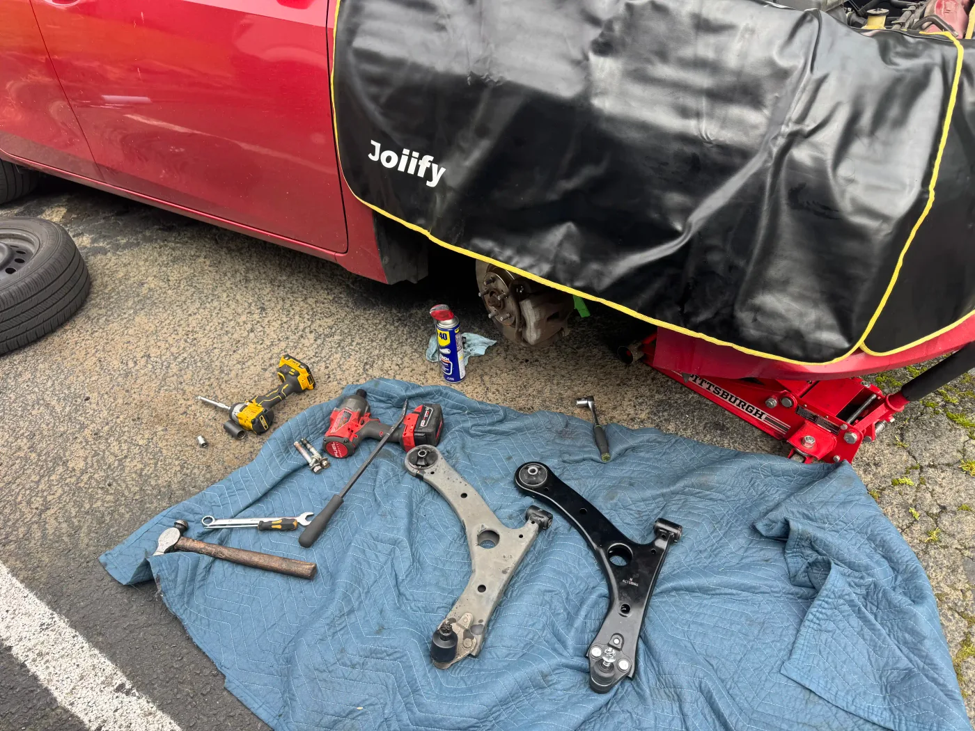 Suspension component close-up